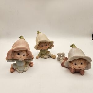 Homco Pastel Flower Children Figurines